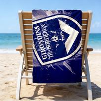 Giron-de Football Crest Printed Beach Towel, Super Soft Microfiber, Perfect Gift Birthday, for Pool, Beach, Travel, for family and friends 70cmx140cm(27x55inch)