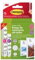 Lipnūs paveikslų kabliukai be gręžimo, Velcro, 12 porų, iki 7 kg, balti