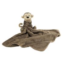 JELLYCAT Džiunglių gyvūnas Nedrąsus beždžionėlės paguodos rankšluostukas Lėlė pliušinė lėlė Rankšluostukas 34 cm aukščio gray