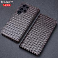 Prabangi natūralios odos piniginė, verslo telefono dėklas Samsung Galaxy S24 Ultra Plus dangtelis, kreditinės kortelės, pinigų skyrius, dėklas Genuine Leather&Galaxy S24 Ultra gray