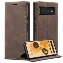 Google Pixel 8 Pro/9 Leather Flip Case: Anti-Fall, Card Slot, Protective Cover Pixel 6 Pro kava