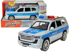 Policijos automobilis su šviesomis ir garsu