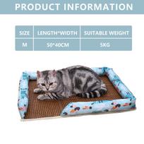Bearings, cushions,Summer Pet Cooling Mat | Medium to Large Dog Bed, Rattan Kennel Cooler with Non-Slip Base,M(19.7"x15.75"x1.1")