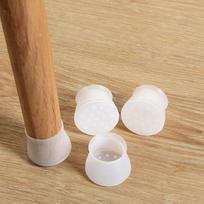 12 VNT Baldų Stalo Kėdės Kojų Dangteliai Apsauginiai Neslystantys Stalo Kėdės Kojų Dangteliai Kojų Apsaugos Dangtelis Round shape（4PCS） balta