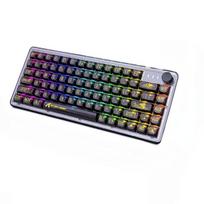 Mechaninė klaviatūra K75, 82 klavišai, karštai keičiami, RGB, juoda permatoma