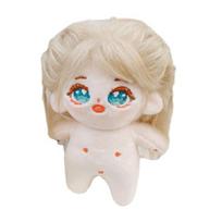 10CM Naked Cotton Doll Colorful Hair Cute Big Eyes Anime Girl Doll Unfinished Plushies No Attribute Plush Doll Stuffed Figure Toy Kids Girls Pretend smėlis