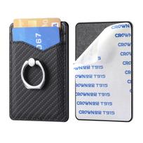 Applicable to Apple, Huawei, Google mobile phone card bag with 3M glue on the back, mobile phone bag, card cover, ring buckle, card holder, card bag. juoda