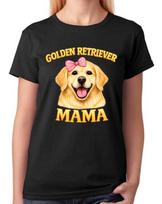 Auksinio retriverio mama T-shirt Šunų mylėtoja Mama Motina Goldie Moteriška marškinėliai L