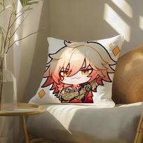 Cool Man Mydei H-Honkai Star Rail Pillow Case Pattern Printed Pillowcase For Living Room Sofa Cushion Cover & Bedroom Decor Peach skin 18*18(CM)-1Pcs