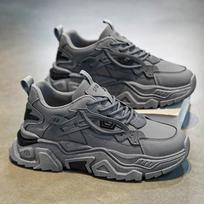 Men Sneakers Male Tenis Luxury Men Casual Shoes Trainer Race Breathable Shoes Fashion Loafers Running Shoes for Men Trainers 39 pilka spalva