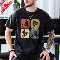 Freestyle Biking Cotton TShirt for Men Retro BMX Graphic Tee Summer Trendy Cycling Style Cycling Clothing Fashion Streetwear S