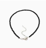 Crystal Beaded Ankle Bracelet Adjustable Chain Simple Design Beach Foot Jewelry Casual Summer Accessory for Women and Girls one size juoda