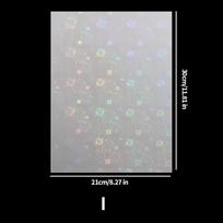5Pcs A4 Holographic Lamination Film Clear Transparent Self Adhesive Sticker Sheet Laser Waterproof Glitter Overlay Film