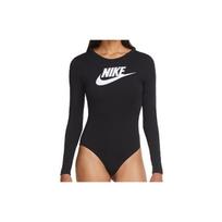 Nike ilgomis rankovėmis vientisas maudymosi kostiumas moterims Juodas CU6503-010 L