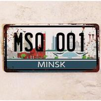 Minsk Belarus Souvenir License Plate 15x30cm, Metal Car Decor Gift