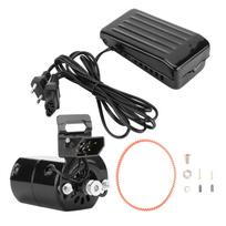 Namų siuvimo mašinos variklis Siuvimo mašinos variklis Siuvimo mašinos variklio rinkinys Buitinis su kojinio pedalo valdymu Diržas 180W ES kištukas 220V juoda