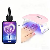 UV Resin Crystal Clear Ultraviolet Thin Epoxy Resin,Quick-Curing&Low Shrinkage UV Kit for Crafts,Jewelry Making,Casting uv