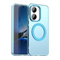 For Poco X7 Pro Case Magnetic Wireless Charge Fundas Poco X7 Pro Coque Matte Translucent PC Back Phone Cover For Poco X7 Pro For Poco X7 Pro mėlyna