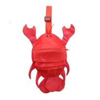 Lobster Hollow Out Dopamine Pouch Breathable Cartoon Crossbody Bag Children Mesh Chest Bag  Travel Red Lobster