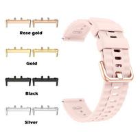 Silicone Strap for Samsung Galaxy Fit 3 Watch Bracelet Replacement Sport Watchband for Samsung Galaxy Fit3 Band Accessories Galaxy Fit 3&Silver Connectors rožinė