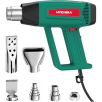 HYCHIKA 1800W Hot Air Gun Kit, 60°C - 600°C Continuously Variable Temperature, Overload Protection, with 6 Nozzles