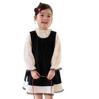 LUSON Girls' 2026 Spring Ruffle Collar Princess Dress 110