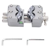 Pomya Fractal Vise Stainless Steel Drill Press Vise Clamp Mini Bench for Crafts and Electronics Repair Steel (Stainless Chuck)