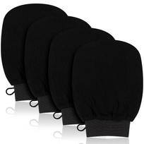 4 pakuotės šveičiamosios pirštinės dušo šveitimo pirštinės Deep Body Bath Mitt Body One Size black