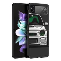 Phone Case for Samsung Galaxy Z Flip 3 4 5 Folding Mobile Shell Hard PC Fundas Black Coque Protect Cover Japan JDM Sports Car Samsung Z Flip 4