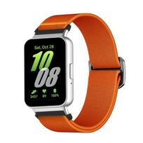 Nailoninis kilpinis dirželis Samsung Galaxy Fit 3, reguliuojama elastinė apyrankė, laikrodžio apyrankė iWatch, Samsung Galaxy Fit3 apyrankės priedai SM-R390 oranžinė