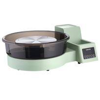 Molio sukimo ratas suaugusiems, 36 ir 28 cm besisukantys padėklai, 450 W elektrinis stalo molio sukimo ratas su kojiniu pedalu, 30–300 RPM reguliuojamas greitis, nuimamas