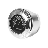 Atsparus vandeniui Motociklo Laikrodis/ Termometras Thermo Fit 7/8  arba 1  Vairo Juostai Harley Honda Yamaha Suzuki Kawasaki Black Thermometer gray