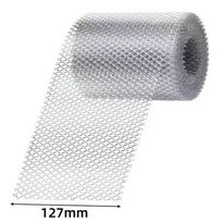 Aliumininio tinklelio latako apsauga - Užsikimšimą stabdanti latako dangtelis su deimanto raštu 127mm x 6000mm gray