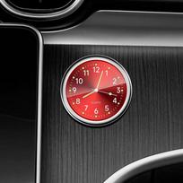 Prabangus automobilio prietaisų skydelio laikrodis – aukščiausios kokybės mini kvarcinis laikrodis, skirtas automobilio interjerui, modernaus dizaino automobilių dekoro priedai 1pc raudona