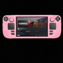 For Steam Deck OLED Game Handheld Protective Case, Anti Slip and Comfortable All Inclusive Silicone Soft Shell Accessories Only Protective Case rožinė