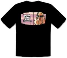 GTA GTA 5 Grand Theft Auto 5 Rockstar SanAndreas Black Music T-shirt 127 S