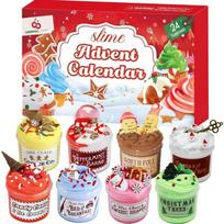 Christmas Advent Calendar 24 Days Diy Paper Clay Cake Bucket Countdown Kids Gift For Holiday Entertainment