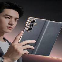 For Samsung Z Fold 7 Phone Case Lychee Pattern Magnetic Plating Gold Edge Protective Cover Compatible with Samsung Z Fold 6 5 4 Opp Bag&For Samsung Z Fold 5 juoda