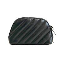 Yves Saint Laurent Dvigubo užtrauktuko juodi kosmetikos dėklai Daugiasluoksniai #Double zip fastening black makeup bag