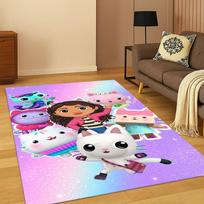 Cute Gabbys Dollhouse Cartoon Girl Carpet Rug for Bedroom Living Room Sofa Doormat Home Decor,Kid Game Area Rug Non-slip Gift 40x60cm