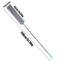 Under Furniture Duster Retractable Long Handle Microfiber Duster Under Appliance Cleaning Tool for Home Apartment Office Floor pilka spalva