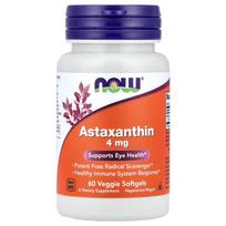 Now Foods Astaxanthin 4mg Veggie Softgels, 60 Count 60 pcs - 1 ea