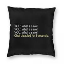 Rocket League What A Save Square Pillowcase Polyester Linen Velvet Creative Zip Decorative Pillow Case Sofa Cushion Cover Peach skin 18*18(CM)-1Pcs