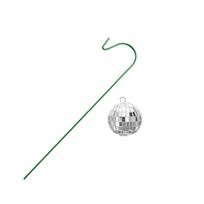 Solar Powered Disco Ball Garden Stakes Set of 5 Reflective Mirror Spheres with Metal Hooks for Outdoor Yard Decoration One Size white
