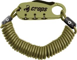 Crops Compact Wire Lock Q3 3mm x 1800mm Dial 3-Digit CP-SPD08-33 (Gravel Green)