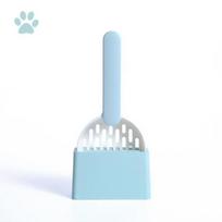 Cat Litter Scoop Plastic Cat Litter Shovel With Base Self Cleaning Cat Litter Box Shovel Kitten Toilet Clean Tools Cat Supplies Without Base white