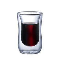 Didelio borosilikatinio stiklo puodelis Dviaukštis skaidrus arbatos puodelis Pieno citrinos sultys Kavos vandens puodelis Karščiui atsparus gėrimų indas 80ml