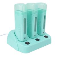 3pcs Roller Wax Warmer Machine Independent Switch Hair Removal Wax Heating Machine US Plug 110V US PLUG blue