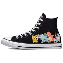 POKEMON/Pokemon x Converse Chuck Taylor All Star  First Partners  Trendy High-Top Canvas Shoes Unisex Black 36