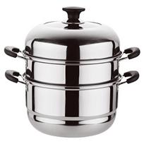 Adneny 28cm 410 Stainless Steel 2-Layer Steamer Pot